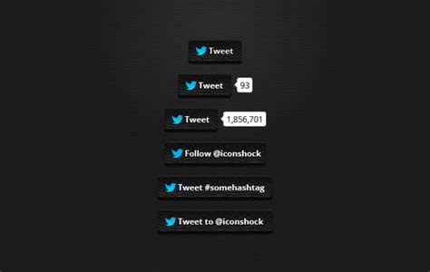 600 Twitter Buttons: Fully Editable Vector PSD | Bypeople