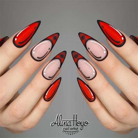 Red And Black Nail Art A Bold And Stylish Statement Art And Design