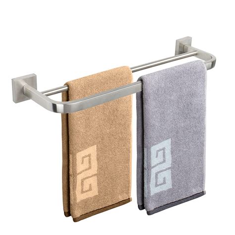 Supply Double bath towel rack (brushed nickel, 22") Wholesale Factory ...