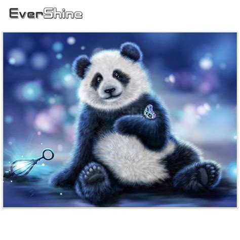 Evershine Peinture Diamant Th Me Panda Broderie Compl Te Perles