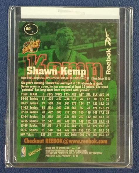 Steve Kerr Roy Rogers Shawn Kemp 1997 Skybox Premium NBA Cards