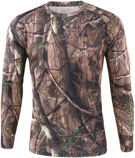 Hombre Camiseta Camuflaje De Caza Al Aire Libre Tactico Del Ejercito