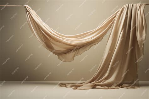 Premium Photo Elegant Flowing Silk Material Draping