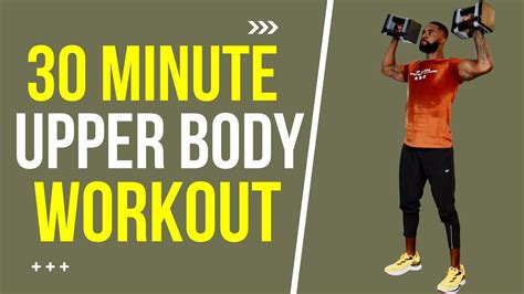 30 Min Upper Body Workout With Dumbbells Chest Triceps Back