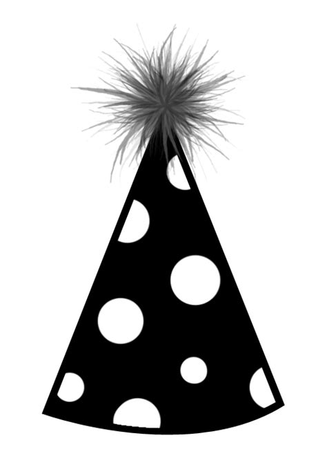 Birthday Hat Black And White Clipart Best