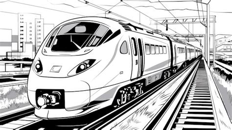 Premium AI Image | Realistic steam train sketch template Cartoon vector ...