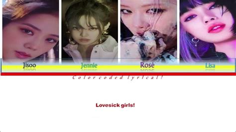 Blackpink Lovesick Girls Color Coded Lyrics Youtube