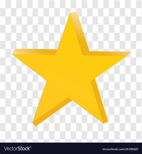 Star Icon Yellow Sign Object Royalty Free Vector Image