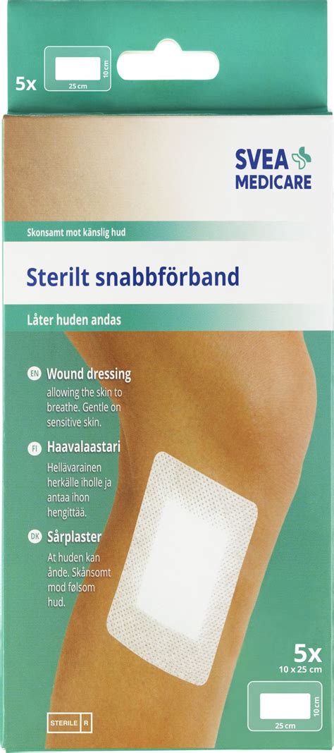 Köp Svea Medicare Sterilt Snabbförband 10 X 25 Cm 5 St Apohem