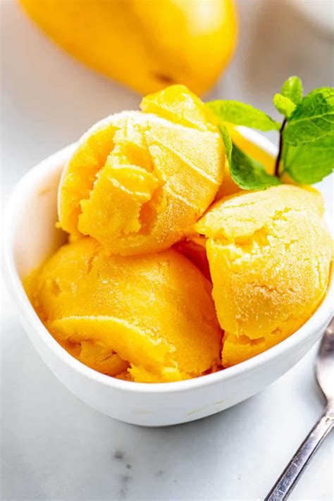 Easy Mango Sorbet Spoonful Of Flavor