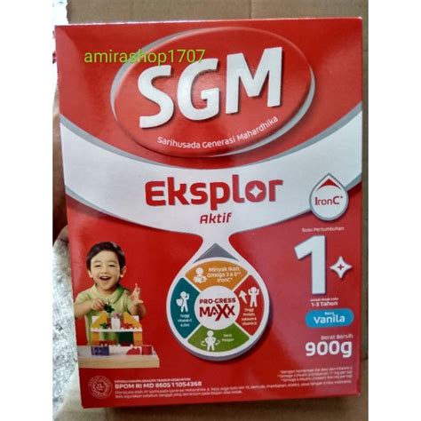 Jual SGM EKSPLOR 1 Plus 900gr Vanilla PACKING KARDUS Shopee Indonesia