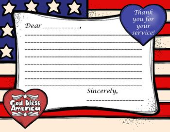 THANK A VETERAN! STARS AND STRIPES THANK YOU LETTER TEMPLATE FOR ...