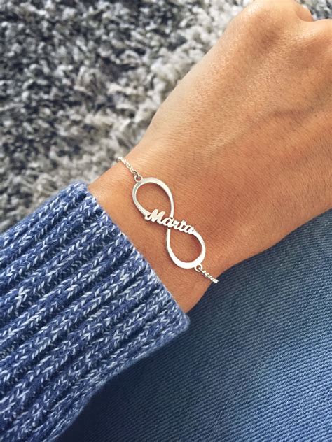 Pulsera Infinito De Plata Personalizada Con Nombres Al Mejor Precio