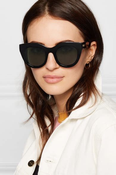 Le Specs Air Heart Cat Eye Acetate Sunglasses Net A Porter Heart Sunglasses