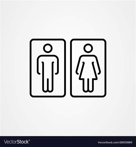 Toilet icon man and woman symbol Royalty Free Vector Image