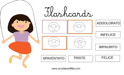 Flashcards Delle Emozioni Con Sinonimi Pdf Scuolainsoffitta