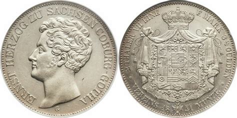 2 Thaler 3½ Gulden Ernst I Ducado de Sajonia Coburgo Gotha Numista