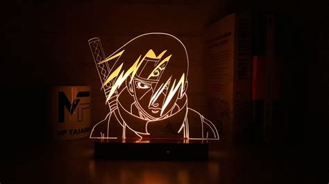 Naruto Itachi Uchiha 3D Night Light Led Anime Lamp 3D Illusion Etsy