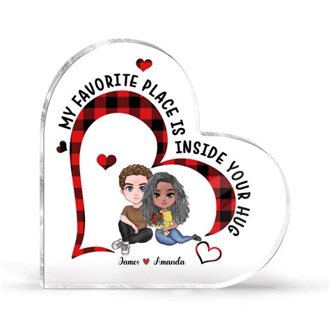 Couple Personalized Acrylic Heart Plaque You Will Forever Be My Always Personalized Desktop