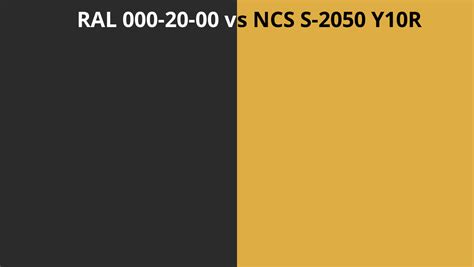 Ral 000 20 00 Vs Ncs S 2050 Y10r Ral Colour Chart Uk