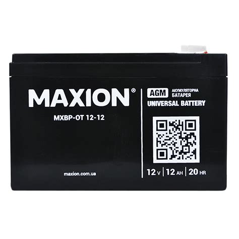 Промисловий акумулятор MAXION AGM 12V 12Ah L 12 12 Автопростір