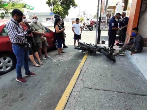 Motociclista Resulta Lesionado Tras Sufrir Accidente En Calles De Veracruz