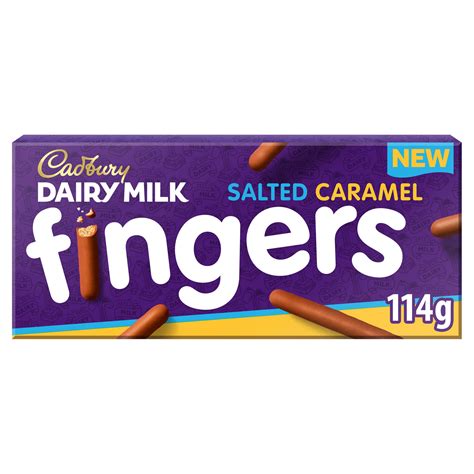 Cadbury Dairy Milk Fingers Salted Caramel Flavour 114g Chocolate