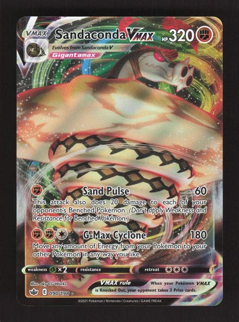 Sandaconda Vmax Chilling Reign Pokemon Card Values Mavin