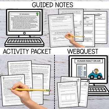 Human Impact On The Environment Mega Bundle Guided Notes Activities