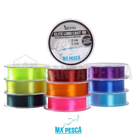 Linha Monofilamento Soft MX Pesca Elite Long Cast Azul 300m