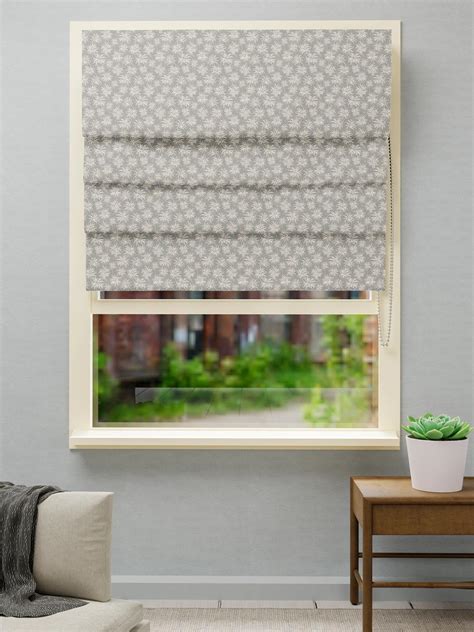 Cairo Roman Blinds Jacquard Floral Fabric Curtain Label