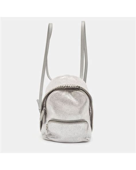 Stella Mccartney Faux Leather Falabella Backpack In White Lyst