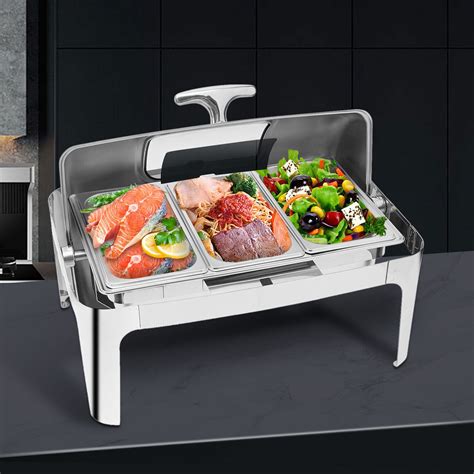 Miumaeov 14 3QT Chafing Dish Buffet Set Stainless Steel Buffet Servers