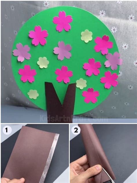 diy paper tree crafts  kids easy tutorial kids art craft