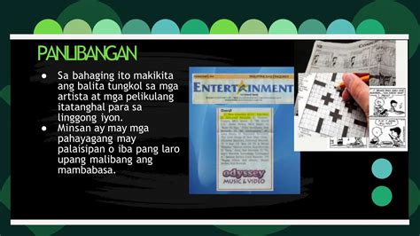 Iba T Ibang Mga Bahagi Ng Pahayagan Pptx