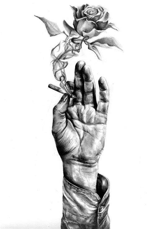 Hand Holding Cigarette Drawing - Drawing.rjuuc.edu.np