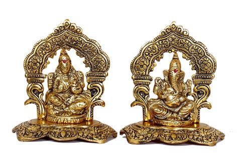 Buy Jinagam Laxmi Ganesh Murti Pital Exquisite Pital Laxmi Murti