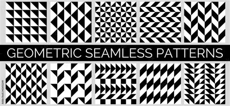 10 Universal Black and White Geometric Patterns for Print and Design ...