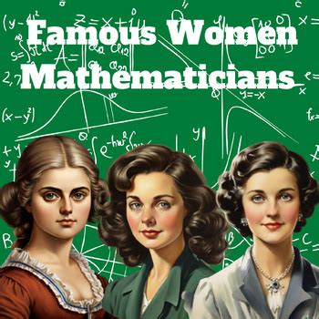 Famous Women Mathematicians Posters Set Of Printable Science