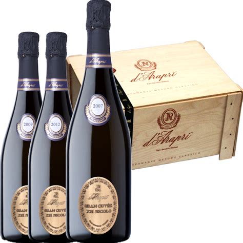 Spumante Brut Gran Cuv E Xxi Secolo D Arapr Cassa Legno Bottiglie