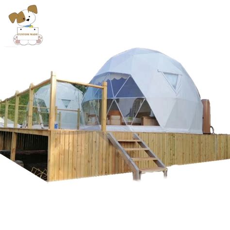 M Diameter Outdoor Hotel Dome House Glamping Geodesic Dome Tent With