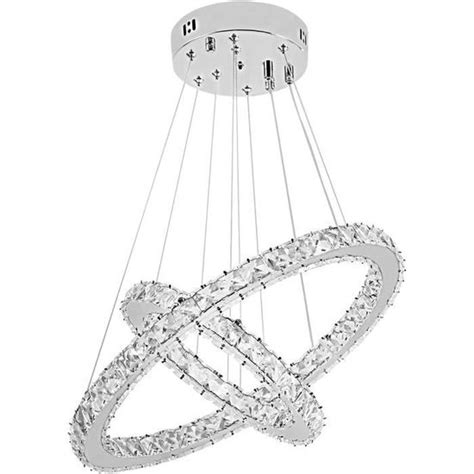 Aufun W Moderne Cristal Led Anneaux Design Creative Lustre