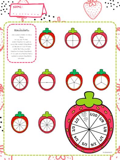 strawberry fractions  rockingrays tpt