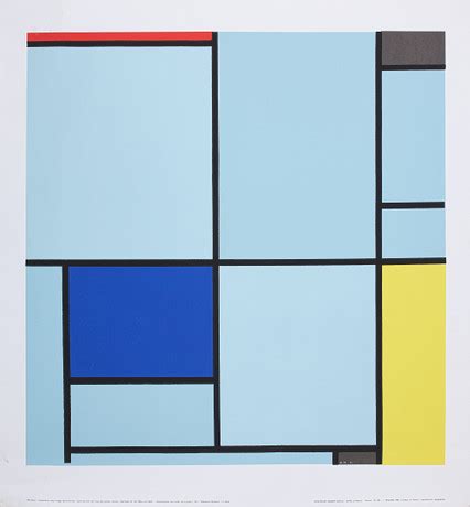 Piet Mondrian Seg N Composici N Con Rubor Amarillo Y Desenfoque