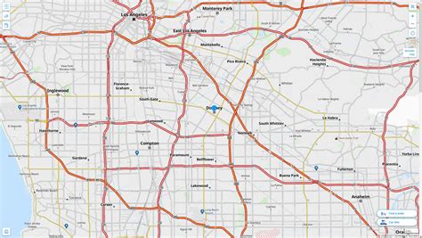 Downey California Map And Downey California Satellite Image