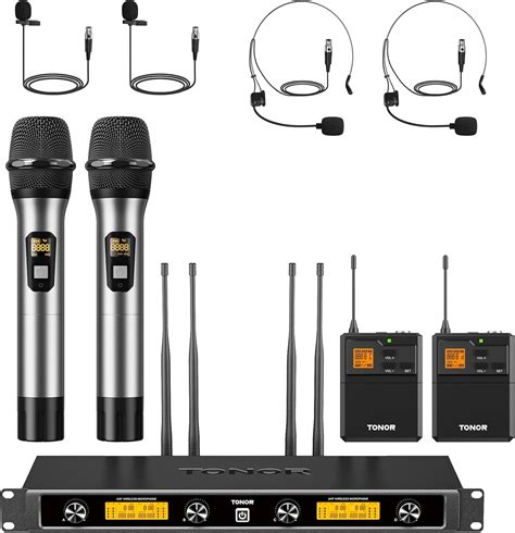 TONOR UHF Wireless Microphones System With Metal Cordless Handheld