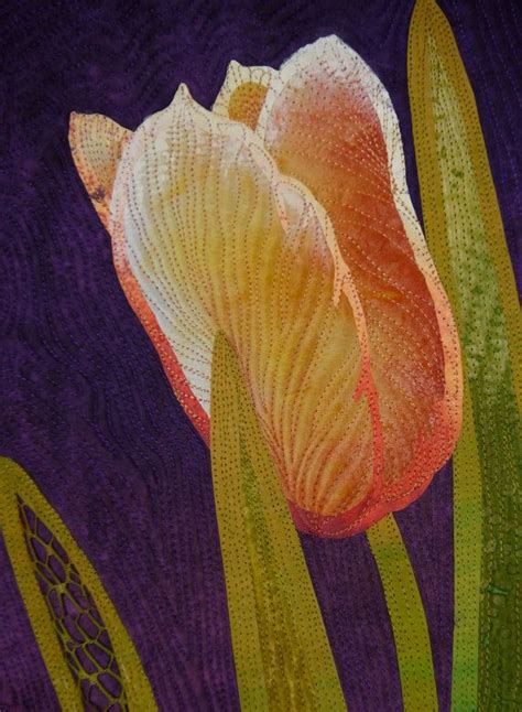 Tulips Art Quilt By Betty Busby As Seen At Etsy Landscape Art Quilts