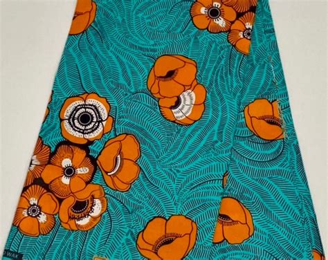 African Ankara Fabric African Print Fabric Light Blue Colour Fabric