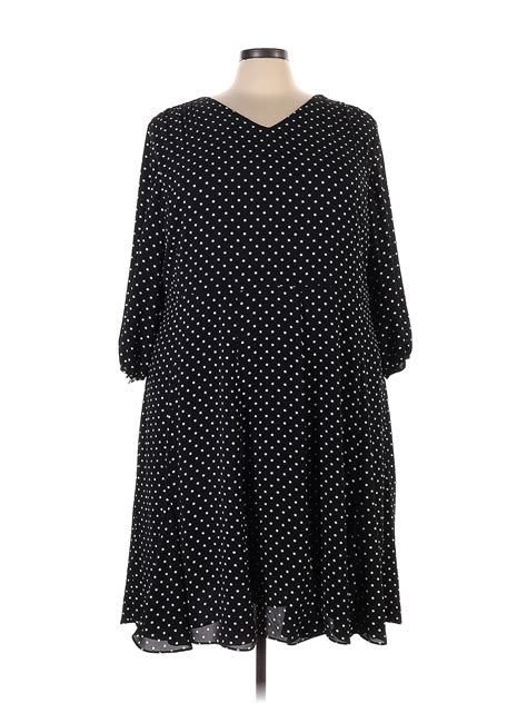 Talbots Polka Dots Black Casual Dress Size 22 Plus 74 Off ThredUP