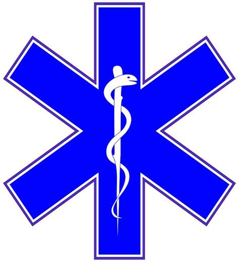 In X In Star Of Life Sticker Vinyl Medical Symbol Decal Sign Stickers